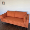 Q2 Ghế sofa băng vải nỉ màu cam BT87 Calla dài 1m9 nhỏ gọn