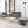 set 3 ghế sofa xám đen