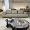 sofa băng da xám ghi