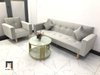 H1 Bộ ghế sofa văn phòng giá rẻ KL4 GBL2 xám tro vải nhung