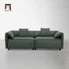 sofa băng da xanh lá