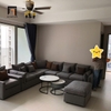 A4 Bộ ghế sofa U căn hộ chung cư UT3 Hanna 3m2 vải nỉ xám
