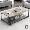 I1 Bàn sofa mặt đá 2 tầng BSF25 Basel 1m x 50 cho chung cư