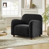 sofa đơn vải lông cừu màu đen
