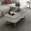 L2 Bàn sofa mặt đá lục giác BSF42 Khame 1m kiểu dáng sang trọng