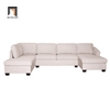 D1 Bộ ghế sofa chữ U gia đình UT18 Citra 3m vải nỉ trắng kem