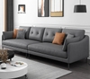 ghế sofa da xám đen