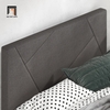 O2 Giường ngủ màu xám đậm 1m6 x 2m GN26 Bartley bọc vải giá rẻ