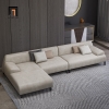 bộ ghế sofa góc L da công nghiệp