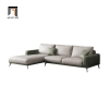 N3 Ghế sofa góc L da công nghiệp GT145 Antonio 2m4 x 1m6 xám