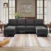 ghế sofa chữ U giá rẻ xám đen