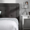 L2 Giường ngủ vải nỉ bố GN1 Vannatta màu xám đậm hiện đại