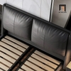 I3 Giường ngủ bọc da Pu xám đen GN69 Lelantos kiểu dáng sang trọng