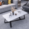 L1 Bàn sofa phòng khách đẹp 1m BSF1 Crosso mặt đá chân sắt