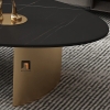 E3 Bàn trà trang trí sảnh chờ lớn BSF47 Reem mặt đá oval 1m x 60