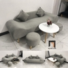 bộ ghế sofa thuyền màu xám tro