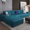 sofa góc xanh đậm
