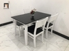 Bộ bàn ăn gỗ hiện đại 4 ghế 4-KH4-G7-B108 màu đen trắng