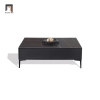 J1 Bàn sofa mặt đá hình hộp BSF48 Raheem 1m x 50 màu đen