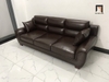 C3 Ghế sofa băng cao cấp BT99 Pali 2m2 da Pu màu nâu đậm