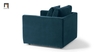 U2 Ghế sofa đơn gia đình DT37 Camdyn vải nhung xanh dương