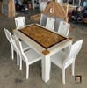 G2 Set bàn ghế ăn đá dày 1m6 GF15-BAD6-G307-B354 6 người