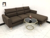 sofa góc nâu đậm