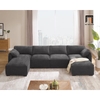 H1 Bộ ghế sofa chữ U vải nỉ đẹp UT28 Dermott 3m2 giá rẻ
