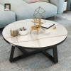 J1 Bàn sofa tròn mặt đá 70 BSF9 Hamis khung chân sắt xinh