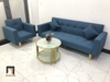 bộ ghế sofa xanh dương vải bố