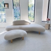 set ghế sofa 2m vải nỉ trắng kem