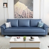 W3 Ghế sofa đơn sang trọng DT85 Bawati da giả Pu xanh dương