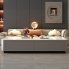 F3 Bàn sofa hình hộp 2 ngăn kéo BSF85 Asbury mặt đá sang trọng