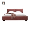 S4 Giường ngủ bọc nệm hiện đại GN39 Ellia hồng vải nhung Hàn Quốc