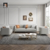 bộ ghế sofa da công nghiệp xám
