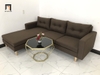 sofa góc nâu đậm