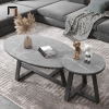 H2 Bàn sofa mặt đá nhỏ gọn dài 80cm BSF10 Mebas cho gia đình