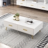 bàn sofa phòng khách trắng xinh