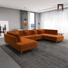 U3 Ghế sofa chữ U cao cấp UT19 Tyne 3m2 màu cam vải nhung