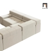 G1 Bộ ghế sofa U xám trắng vải nỉ UT7 Paden 2m4 giá rẻ
