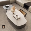 Q3 Bàn sofa phòng khách kiểu cong BSF71 Orante 1m2 x 60 mặt đá