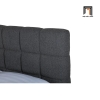 W2 Giường ngủ vải nỉ xám đậm GN111 Smoky chia ô múi xinh xắn