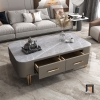 O2 Bàn sofa hình hộp chữ nhật BSF5 Stonis 1m x 55 mặt đá trắng