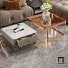O1 Cặp bàn sofa vuông phòng khách BSF23 Copeheim mặt đá