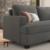 C3 Bộ ghế sofa chữ U xám lông chuột UT13 Anureet 3m1 giá rẻ