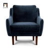 sofa đơn vải nhung màu xanh đậm