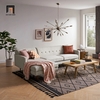 sofa góc 2m3 x 1m6 vải xám trắng