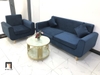 bộ ghế sofa màu xanh đậm vải nhung