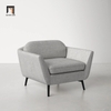 sofa đơn xám trắng vải nỉ bố