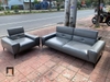 U1 Bộ 2 ghế sofa gật gù phòng khách KT141 Weta da Pu bóng xám